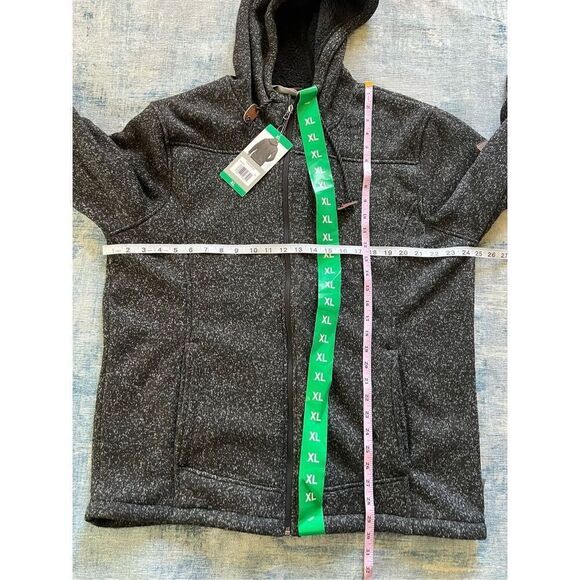 NWT! Rugged Elements Heathered Black Mountain Fleece Hoodie Men's XL - Picture 6 of 6